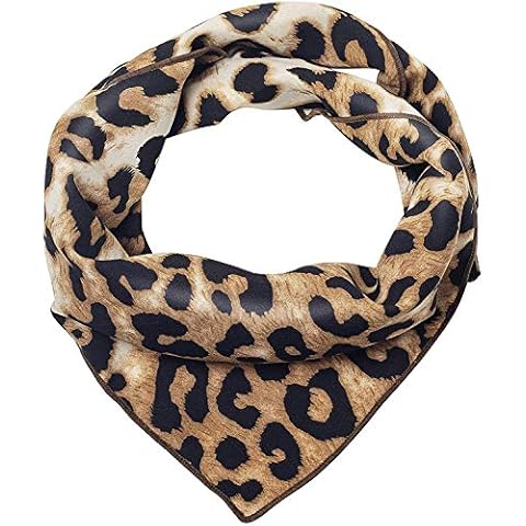 Foyinbet Leopard Print Hair Scarfs Cheetah Bandana Animal Neck Neckerchief for Women 23.6INCH Cover