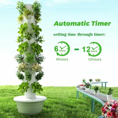 Kit de sistema de cultivo hidropónico, jardín vertical para uso en interiores y exteriores, kit de germinación de vegetales hidropónicos para entusiastas de la jardinería