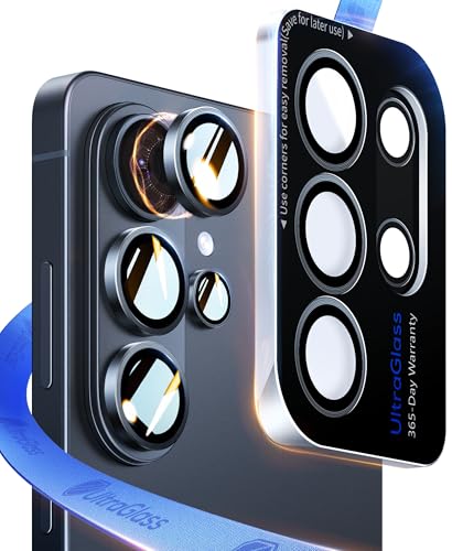 UltraGlass Top 9H+ Armor for Samsung Galaxy S26 Ultra Camera Lens Protector [No.1 Military Grade Shatterproof] S26 Ultra Camera Lens Protector Longest Durable Easy Install, Black