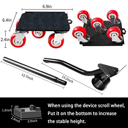 Upgraded 5-Wheel Furniture Moving Tool, 1300Lbs Furniture Dolly For Heavy Duty, 360° Rotation Furniture Lifter Tool With 5 Wheels, For Moving Refrigerator Sofa Washing Machine #TOP1