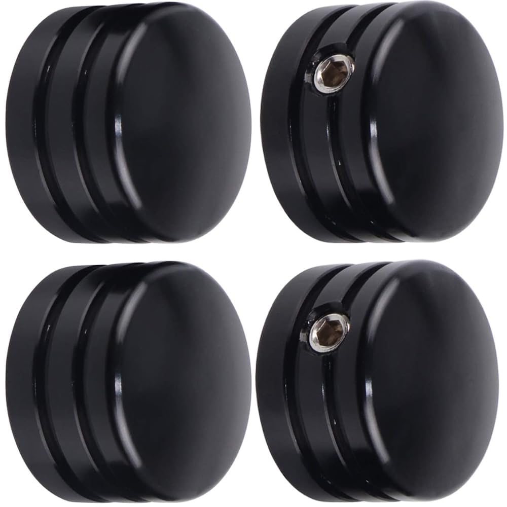 Copribulloni testa Riloer compatibile con Harley Davidson Twin Cam tutti i modelli, compatibile con modelli Big Twin 1340 Evo, modelli Sportster, neri 4 pezzi