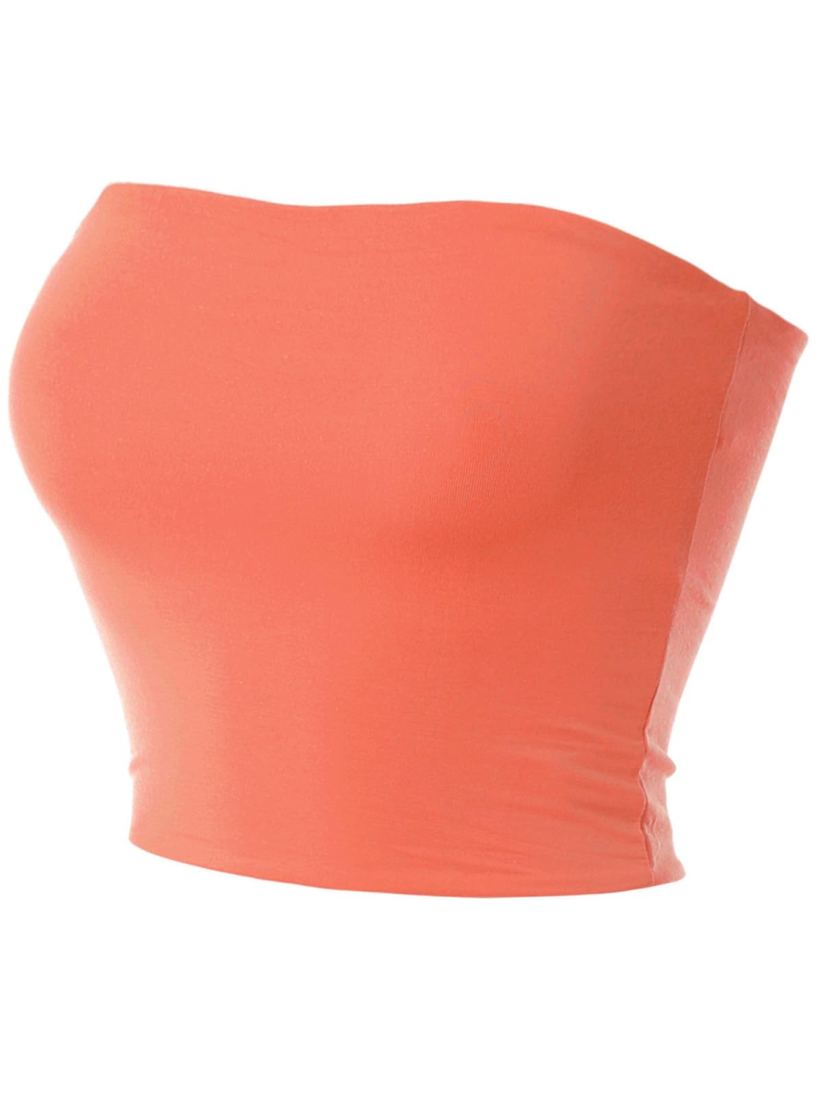 MixMatchy Mujer Sexy Tube Tops Crop Tops Salir sin Tirantes Básico Espalda Descubierta Sujetador Bandeau Verano Trajes 2024