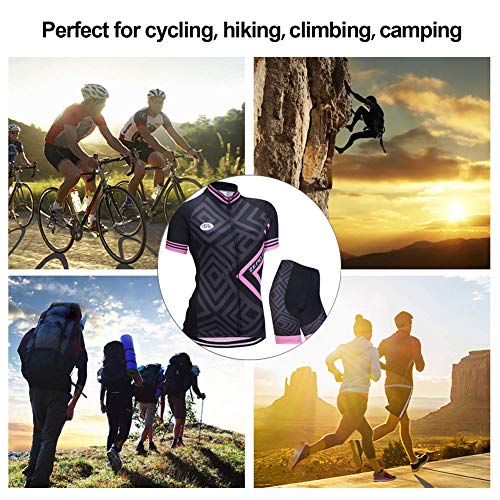 Image of Women's Short Sleeve Cycling Jersey Jacket Cycling Shirt Quick Dry Breathable Mountain Clothing Bike Top