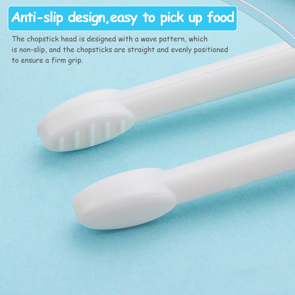ZIBUYU® Chopsticks for Kids and Adults - Learning Auxiliary Chopsticks With Holding Position for 1-6 Years, Left-Handed and Right-Handed (Blue) - 1 Pair 2