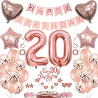 Roze 11e Verjaardag Decoratie voor Meisjes - Happy Birthday Folieballon met Verjaardagsdecoratie