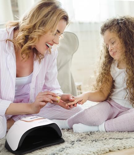 Zawaer Uv Lampe Für Gelnägel, 380W Led Lampe Nägel für Gelpolitur Mit Digitalanzeige, Automatischem Sensor, 4 Timereinstellungen, 81 Lampenperlen, Nagellack Trocknergerät für Salon und Zuhause