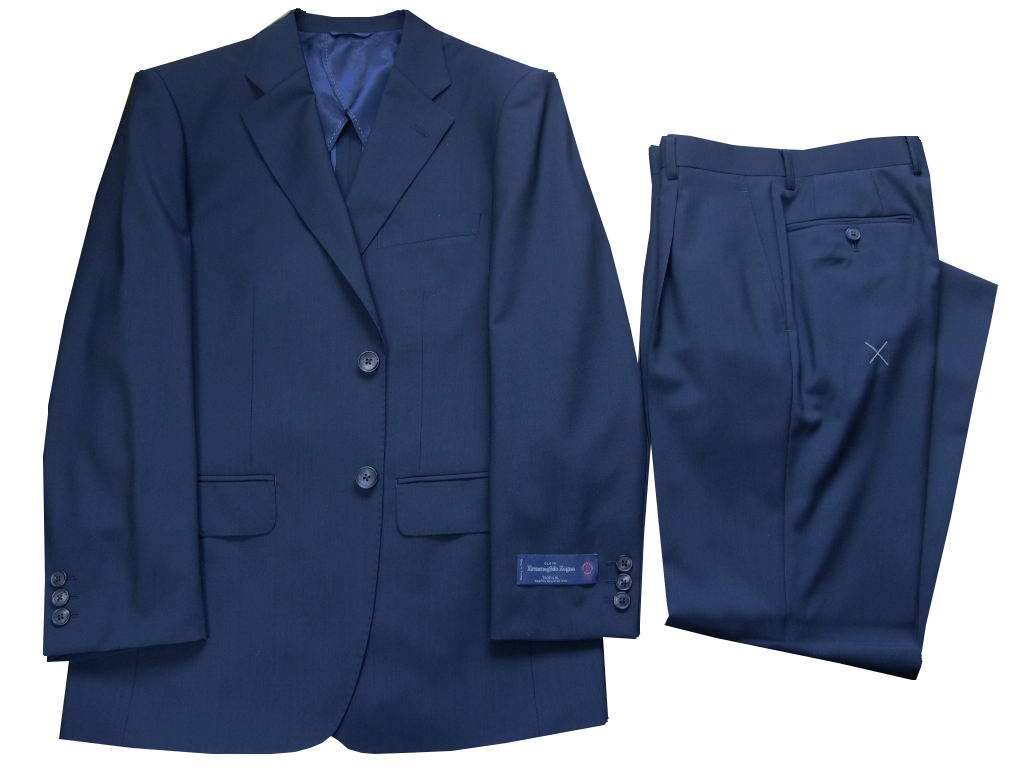 Ermenegildo Zegna 4888 Ermenegildo Zegna Spring/Summer Two-Button Suit Navy Blue Ermenegildo