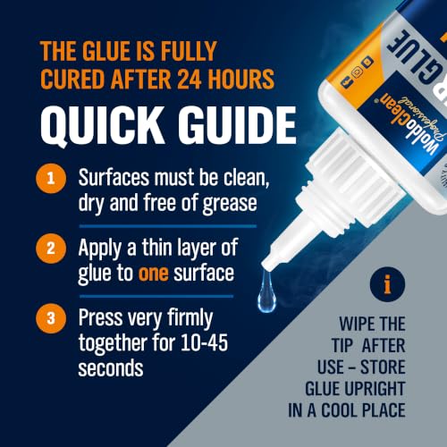 Image of WoldoClean Metal Super Glue 50g Extra Strong Adhesive - Heavy Duty Waterproof Bond for Stainless Steel, Aluminum, Iron, Copper, Heat Resistant