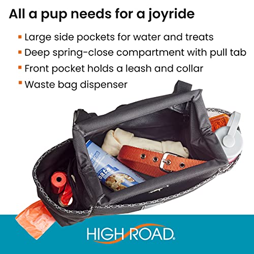 High Road Car Dog Travel Bag for Water Bottles, Toys, Treats and Food with Poop Bag Holder Dispenser - Image 3