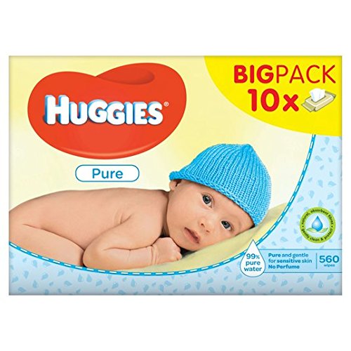 Huggies Toallitas Bebé puro de 10 x 56 por paquete
