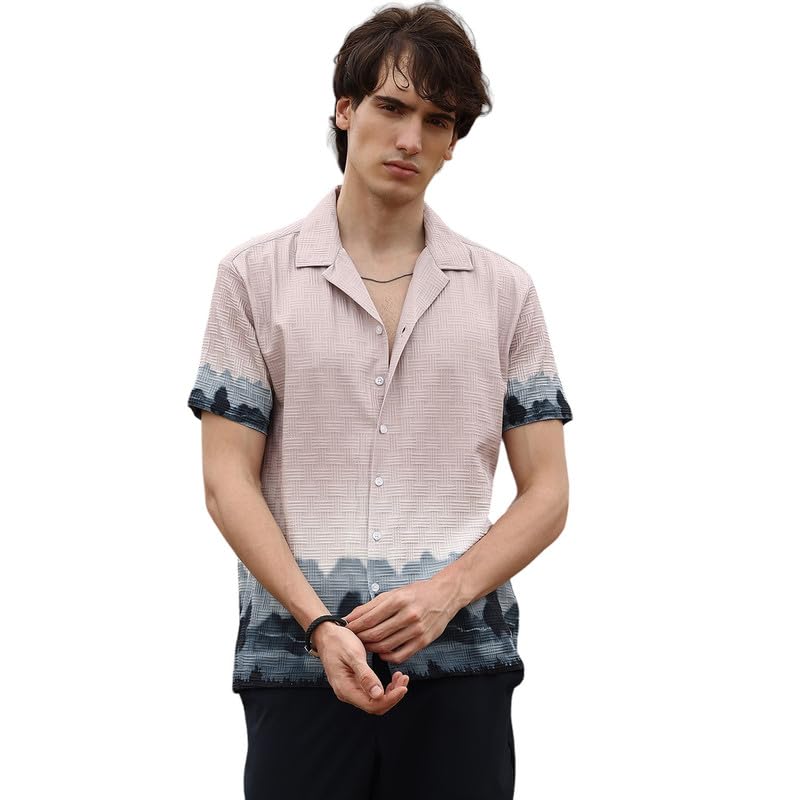 Men's Polycotton Buffalo Check Regular Fit Shirt | Casual Wear | Spread Collar | Short Sleeve | Button Closure | Shirt Crafted With Comfort Fit For Everyday Wear