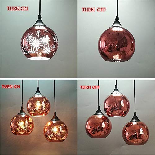 Lámpara de vidrio soplado a mano decorativa para comedor LED 3