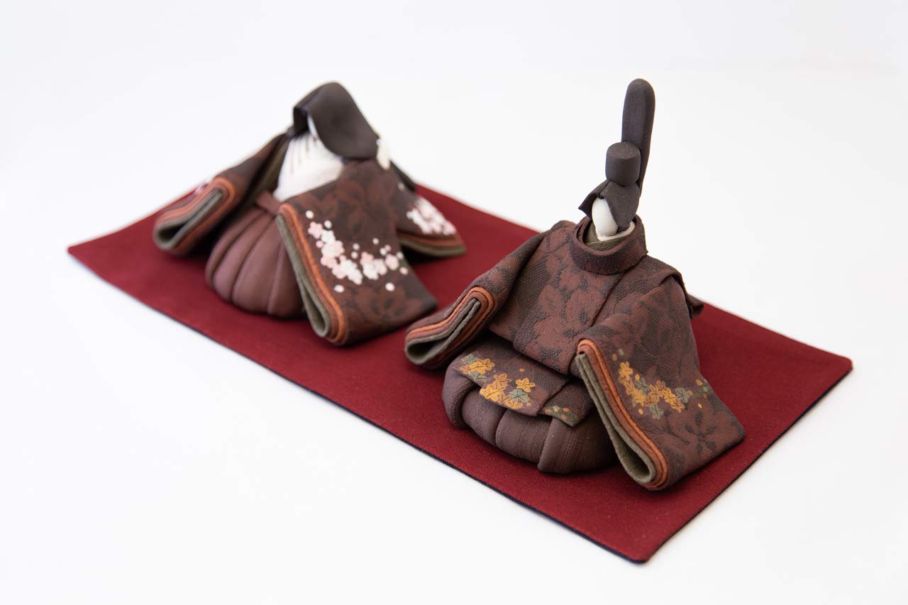 Amazon.co.jp: ひな人形 陶雛 澤りか作 (女雛 エンジ、男雛 エンジ