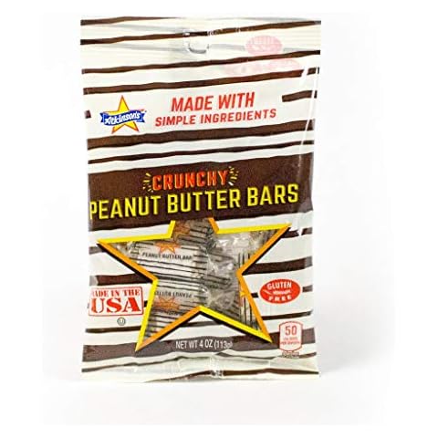 Atkinsons (1) bag Crunchy Peanut Butter Bars Candy - Gluten Free, Vegan Friendly 4 oz Cover