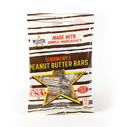 Atkinsons (1) bag Crunchy Peanut Butter Bars Candy – Gluten Free, Vegan Friendly 4 oz