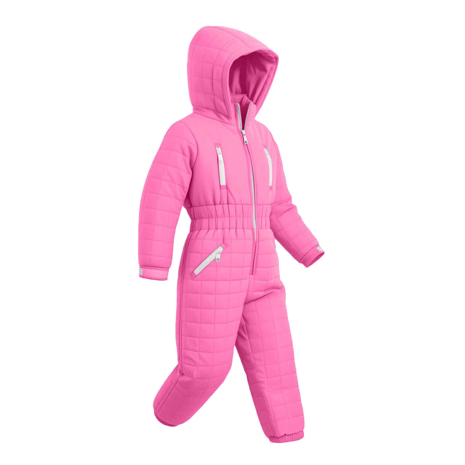 Tuta da neve classica monopezzo, con tasche per bambini, unisex, addensante, antivento, impermeabile, tuta da sci per bambini, con chiusura a strappo, calda per alpinismo