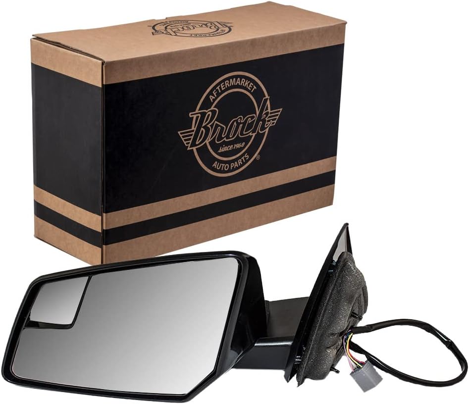 Brock Replacement Driver Power Side Door Mirror Heated Signal Spotter Glass Compatible with Traverse Acadia Outlook 20879274