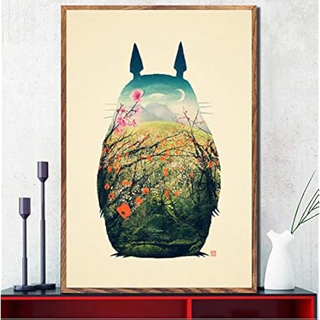 Yhnjikl Affiche Imprime Mon Voisin Totoro Miyazaki Hayao Pop Japon Anime Art Peinture Mur Photos Pour Le Salon Decor A La Maison 40x60 Cm Sans Cadre Amazon Fr Cuisine Maison