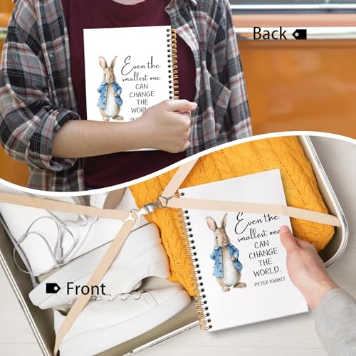 Carnet de notes lapin huester : journal intime et cahier à spirale rigide - 6
