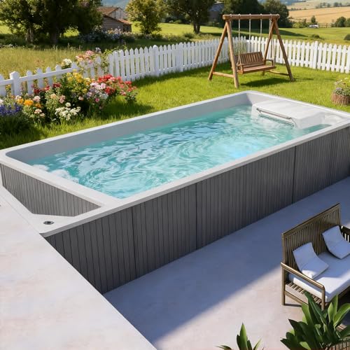 Customize Outdoor Swimming Pool Stylish Infinity Swimming Pools Durable Fiberglass Pool Family Large Container Pools for Resort, Villa, and Family Use