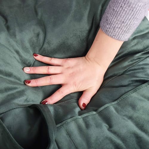 Image of Bean Bag Chairs, Memory Foam Stuffing Bean Bag Chair for Adults /Teens /Kids, Velvet Lazy Sofa Furniture with Removable High-Rebound Memory Foam for Living Room Bedroom College Dorm