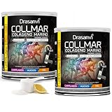 Drasanvi Pack COLLMAR Colágeno Marino Hidrolizado con Ácido Hialurónico, Piel | Alta Dosis 9.717 mg/dia | 300g Polvo X 2=56 Días | Sabor Limón | 2 unidades