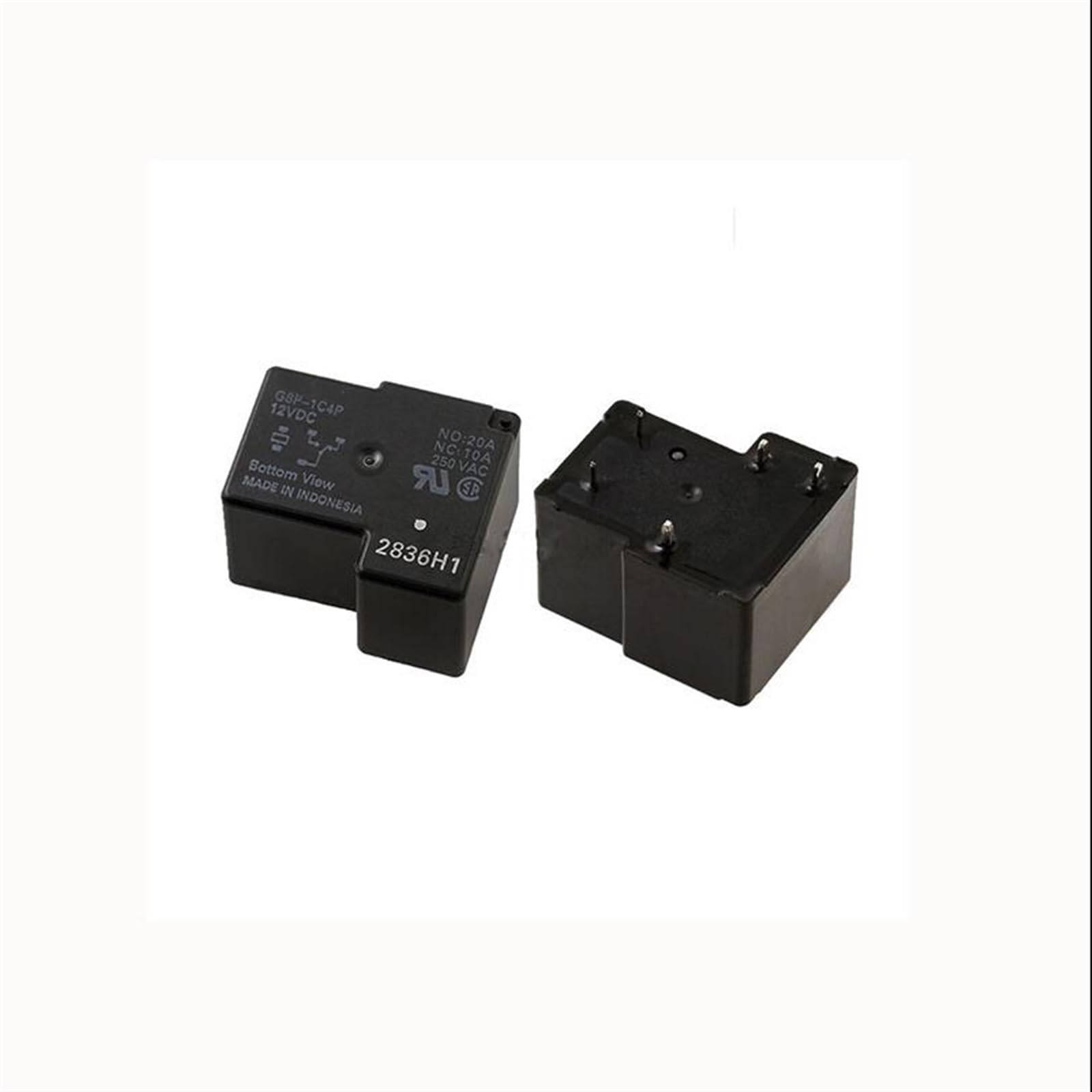 JGNAYRKJQI 12V Power Relay G8P-1C4P-12VDC G8P 1C4P 12VDC G8P1C4P12VDC A Set of transformations 12VDC DC12V 12V 20A 250VAC 5PIN(5PCS)