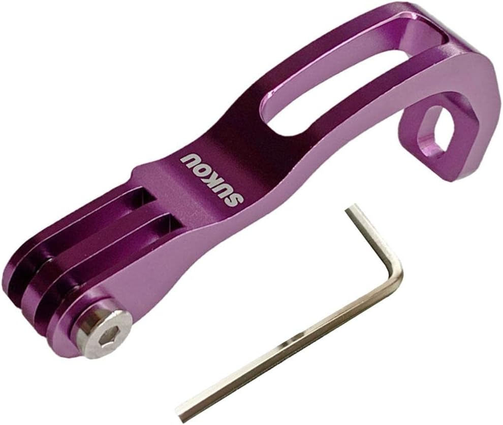 Aluminium Alloy Cycling Head Holder Mount for Brompton Folding Bikes - Sturdy and Front Bracket, Easy Install Bike Accessories - Purple