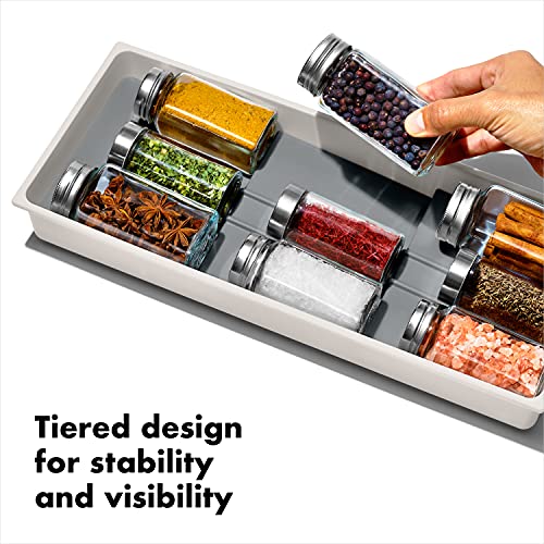 Image of OXO Good Grips Kitchen, Compact Spice Drawer Organizer, White