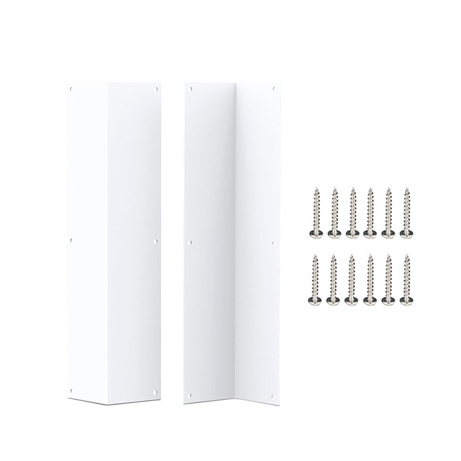 2 Piezas Protectores de Esquinas de Pared Metálicos con Bordes Fuertes Defensa Contra Golpes Y Decoración Adecuados para Casas Negocios Exterior, Blanco