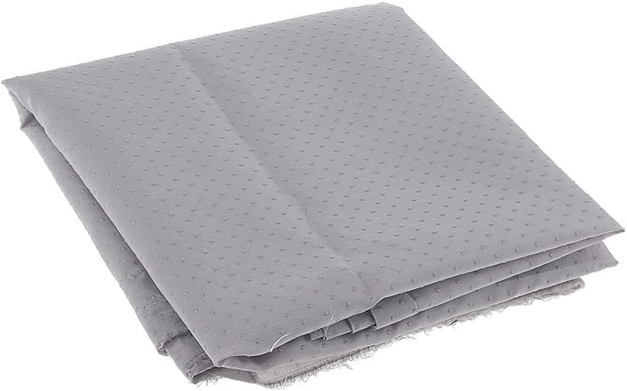 zalati Rubber Treated Fabric, 59" Anti Non Skid Dots for DIY Rug Tablecloths Decor - Gray, 1 Yard