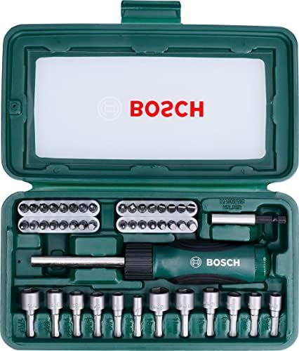 Bosch 46pc. Screwdriver Bit and Nutsetter Set (PH-, PZ-, Hex-, T-, S-Bit, Accessories Drill and Screwdriver)