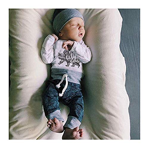 Image of Newborn Infant Baby Boys Clothes Baby Boy Bodysuit Pants Outfit Set