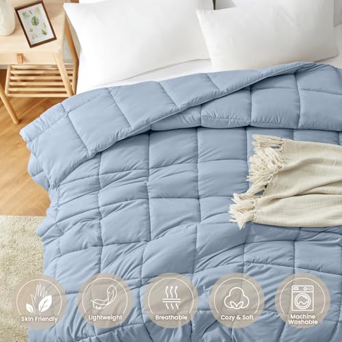 Homelike Moment Comforter King Size - Blue Duvet Insert Down Alternative Bed King Comforter, Lightweight Bedding Comforters Quilted Soft All Season Blue by Homelike Moment - Image 2