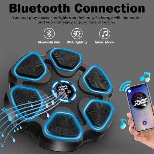 Image of Music Boxing Machine, Large Size Music Punching Machine for Adults Kids, Interactive Boxing Target Wall Mounted with Gloves, Gift for Men and Kid