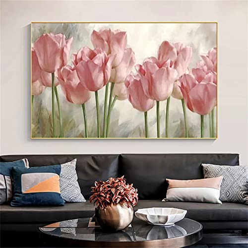 Broderie Diamant 5D Kit Complet Fleurs de Tulipes Contre le Stress et l'Ennui à la Maison