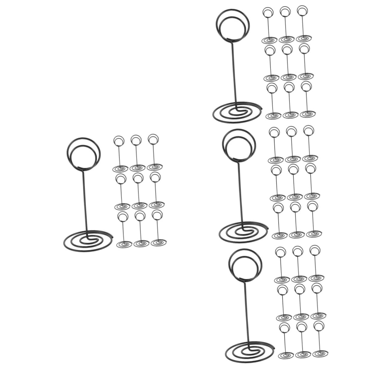 NUOBESTY 60stücke Teiliges Metall Tischkartenhalter Für Hochzeiten Und Partys Schwarze Platzkartenhalter Mit Stabiler Basis Dekorative Foto Und Memo-clips Für Tisch
