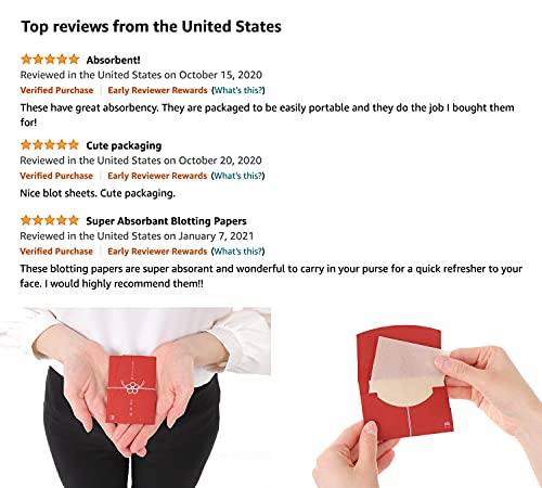 Japaneze Oil Blotting Sheets for Face Blotting Paper 5pk/250 (Mizuhiki)