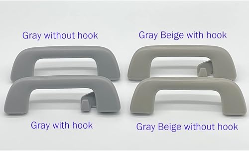 Miniatura 7 de Tirador de techo Mango de agarre interior con gancho compatible con Toyota Corolla Yaris 4Runner Vios Aruis Prius Previa Rav4 EZ - Gris