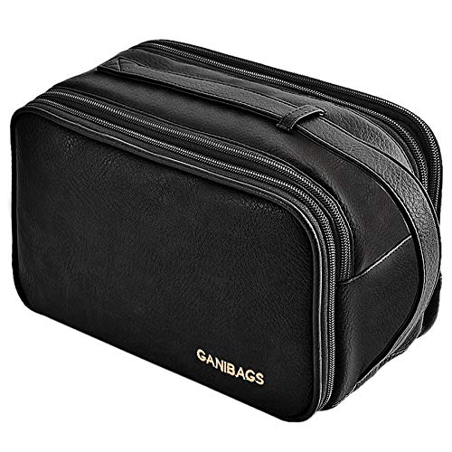 Mens Toiletry Bag, Travel Toiletry Organizer Dopp Kit Waterproof Shaving Bag for Toiletries Accessories,Black