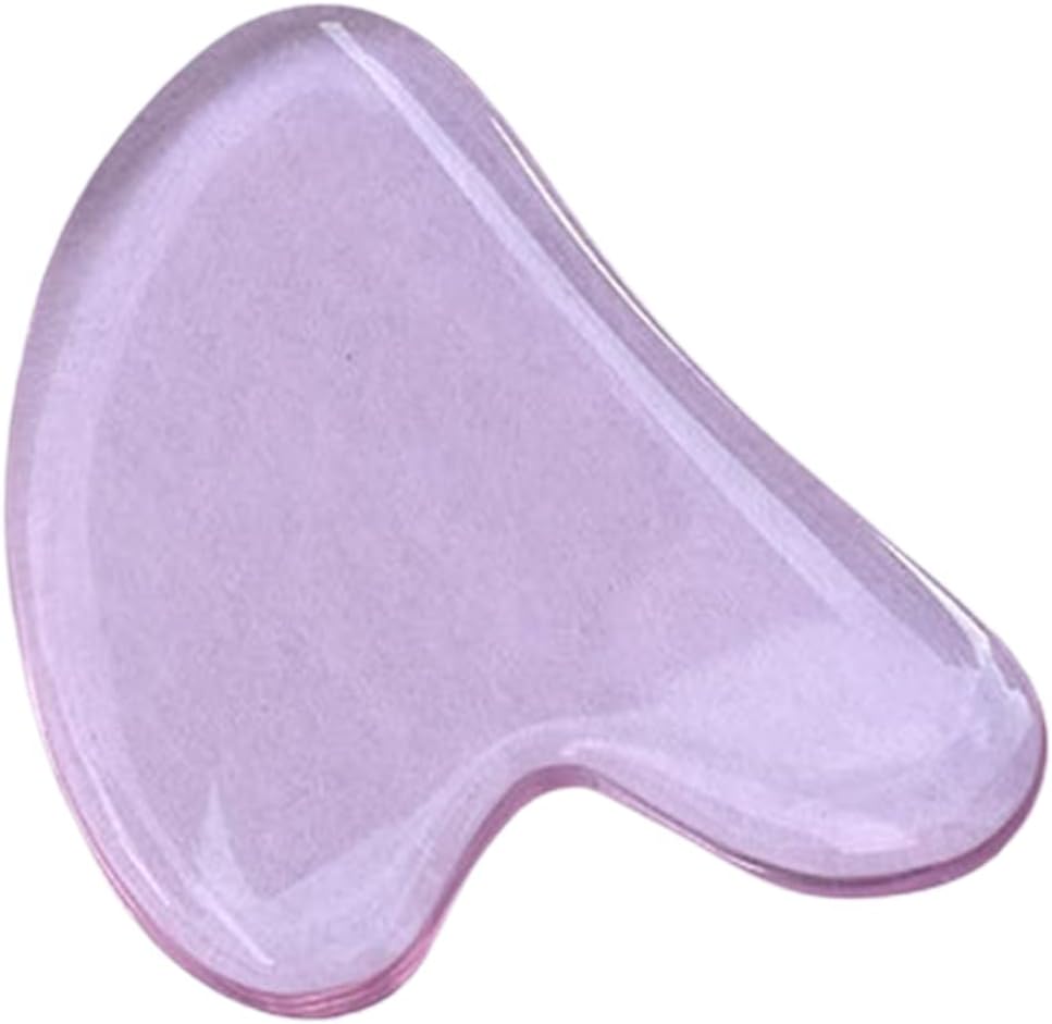 Massage Roller Board Heart-Shaped Relieve Face Tension Transparent Skin Care Guasha Stone for Adult Guasha Tool