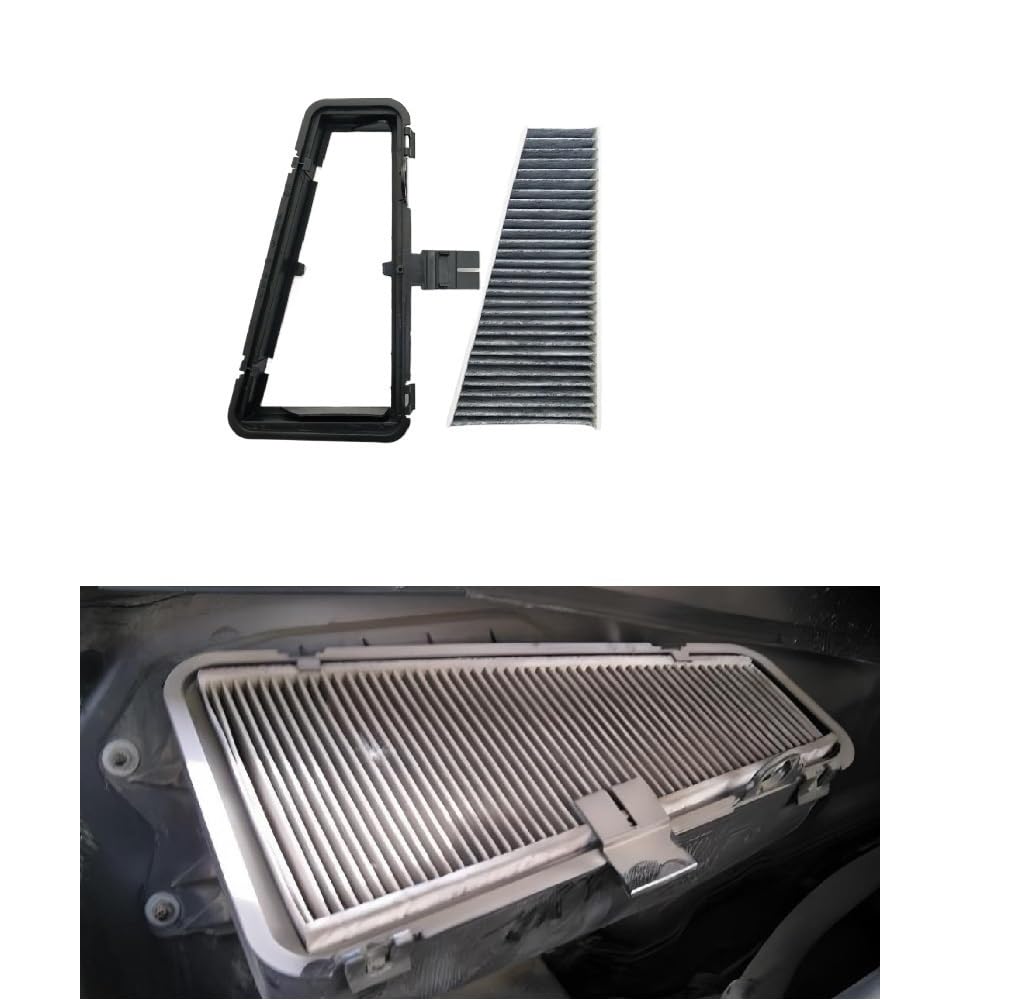 LUTFI Auto Filtro Aire Núcleo De Filtro Aire Acondicionado Externo + Rejilla Sola para A4 B8/Q5 8R/A5 8T 8F S5 OEM 8KD819439 8KD819441(1pc B)