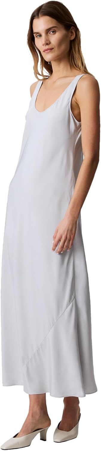 Calvin Klein womens Viscose Twill Midi Slip Dress