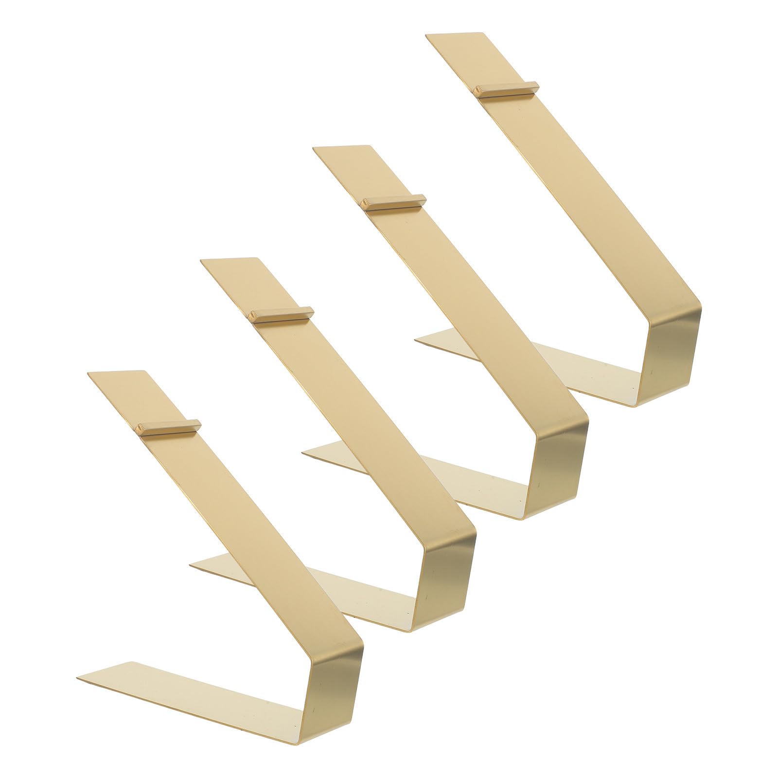 Didiseaon 4 Pezzi Espositore per Scarpe Rialzo 15 CM in Acciaio Inox, Oro