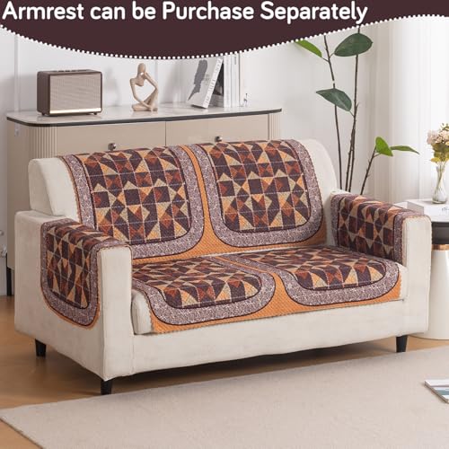 Image of HOKIPO HeavenHue Sofa Cover 2 Seater for Seat & Back, Rustic Mosaic