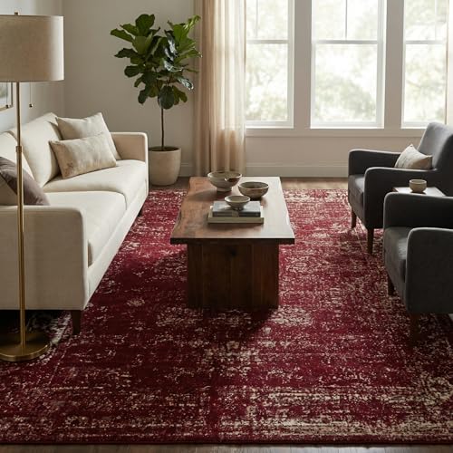 Tapis traditionnel bordeaux Unique Loom 274x366 cm Sofia pour salon chic - 5