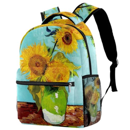 Mochila escolar con flores rojas impermeable de 40cm para ordenador