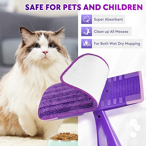 Reusable Mop Refill Pads for Flash Power Spray Mop, Microfibre Absorbing Wet Cloth Refills, Washable Powermop Pads for PowerMop & Any Type of Floor, 6 Pack - Image 3