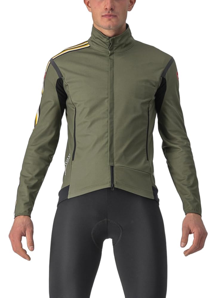 CASTELLI 4522501-075 UNLTD PERFETTO RoS Sweatshirt Men's MILITARY GREEN/GOLDENROD Size XXL