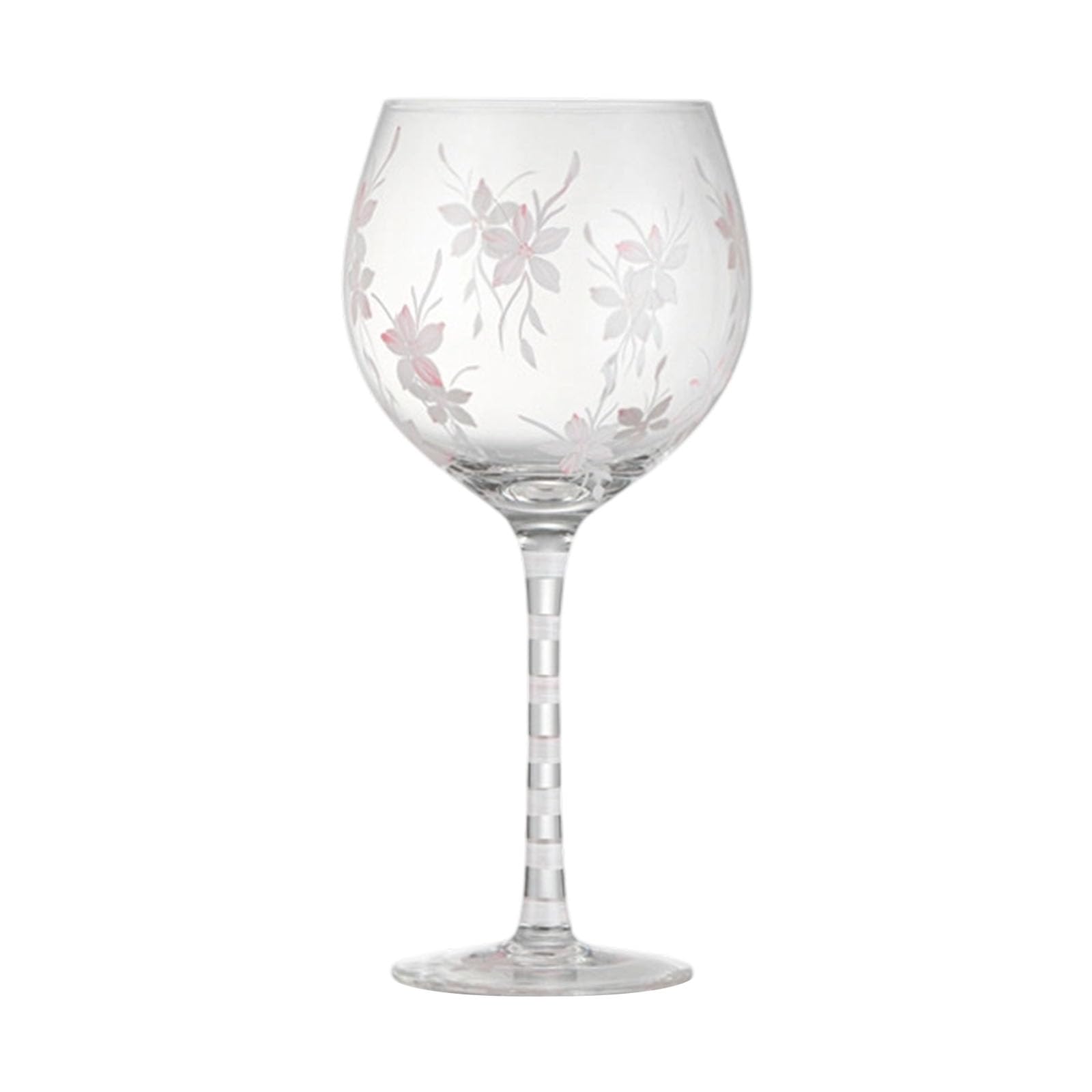 carotoe Creative Hand-Painted Crystal Wine Glass Transparency High-Arched Cup Glassware for Romantics Dinners Unique Wine Glass